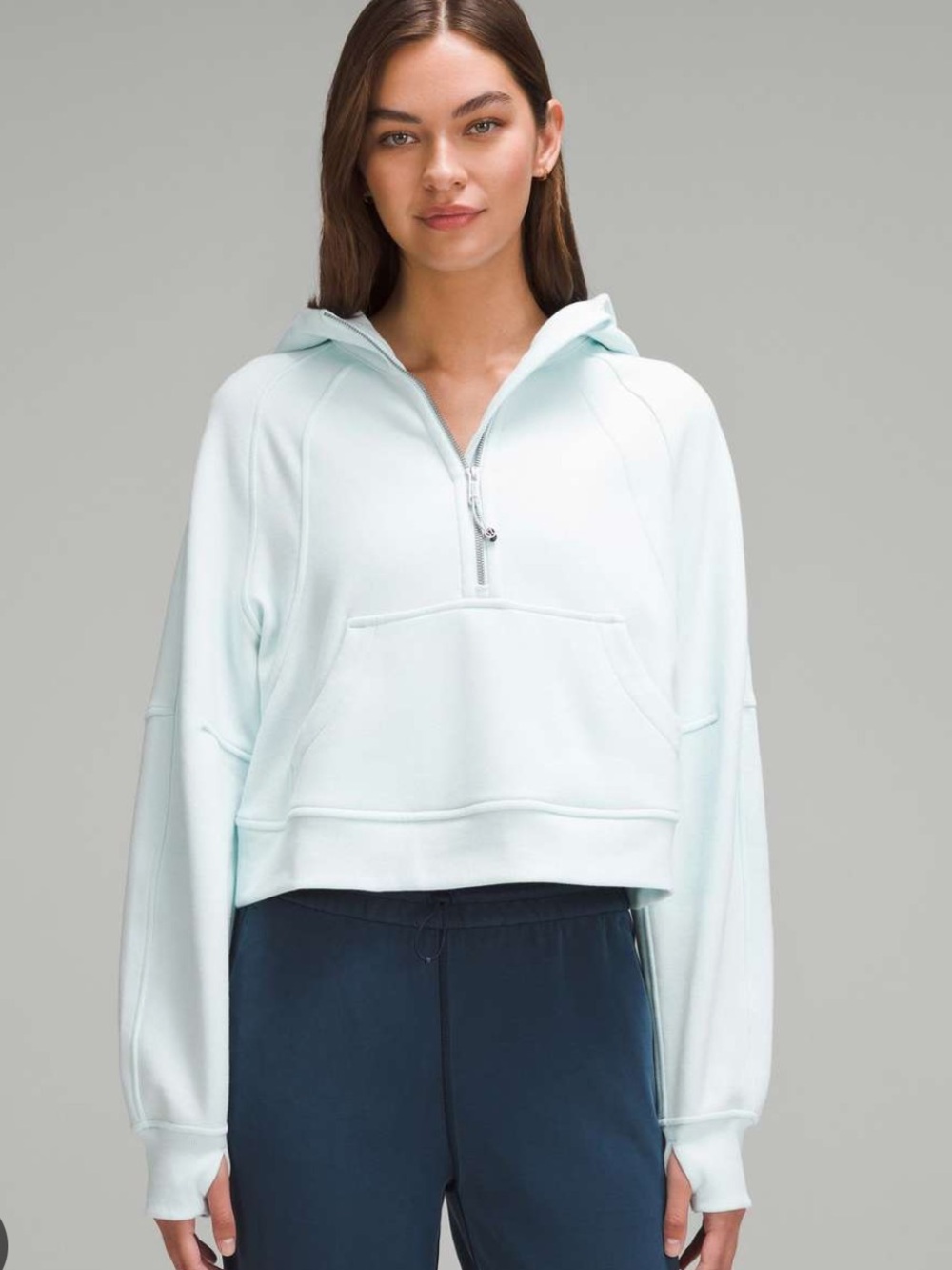 LULULEMON Scuba Oversized Half Zipped Hoodie in Sheer Blue